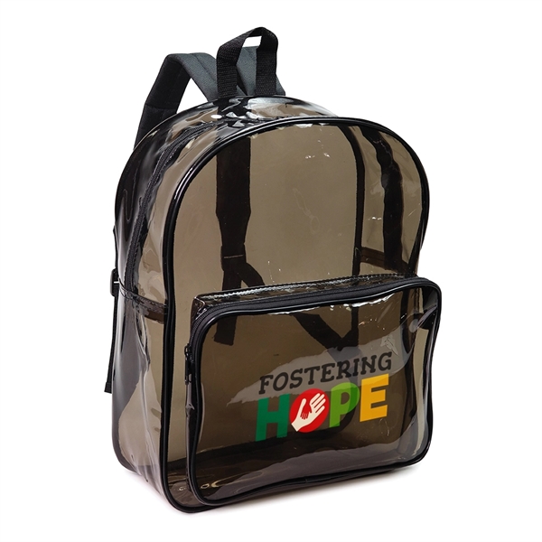 Translucent Black Backpack constructed of 0.3 mm heavy duty translucent black... from ASI 40544 Binaco / Binaline