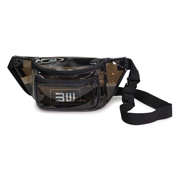 Translucent Black 3-Zipper Fanny Pack constructed of 0.3 mm heavy duty... from ASI 40544 Binaco / Binaline