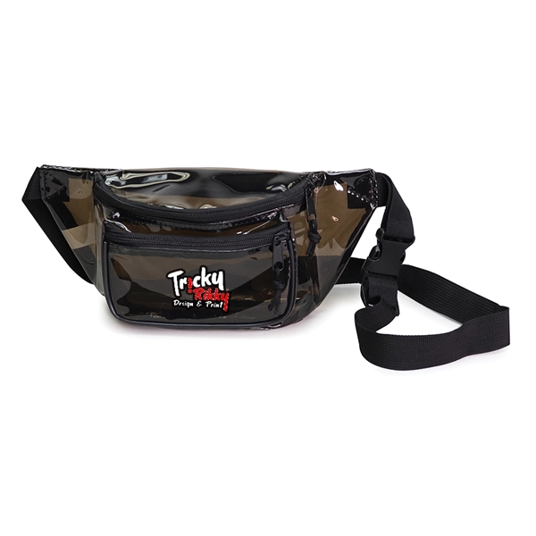Translucent Black 3-Zipper Fanny Pack constructed of 0.3 mm heavy duty... from ASI 40544 Binaco / Binaline