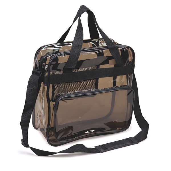 Translucent Black Tote Bag with Shoulder Straps constructed of 0.3 mm... from ASI 40544 Binaco / Binaline