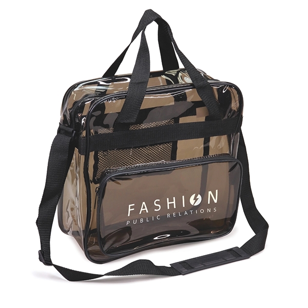 Translucent Black Tote Bag with Shoulder Straps constructed of 0.3 mm... from ASI 40544 Binaco / Binaline