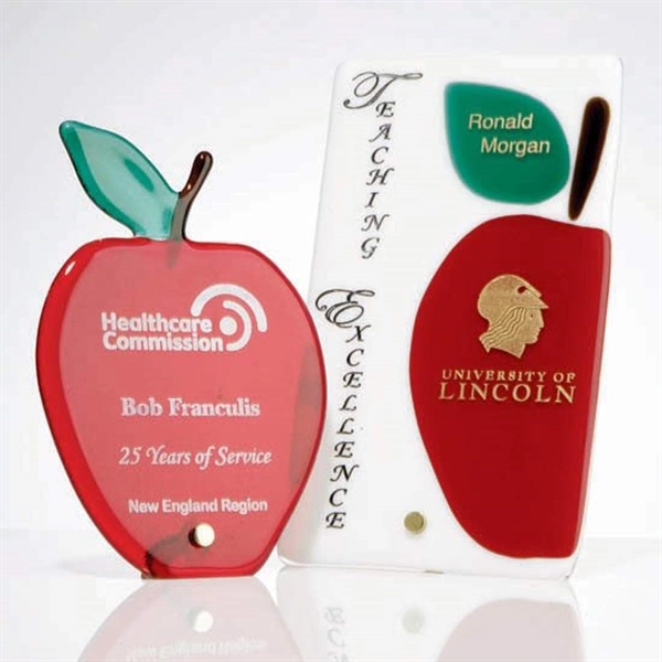 Art glass award; apple shaped.... from ASI 84592 St Regis Group / R S Owens & Co Inc