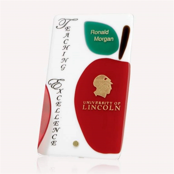 Art glass award; apple shaped.... from ASI 84592 St Regis Group / R S Owens & Co Inc