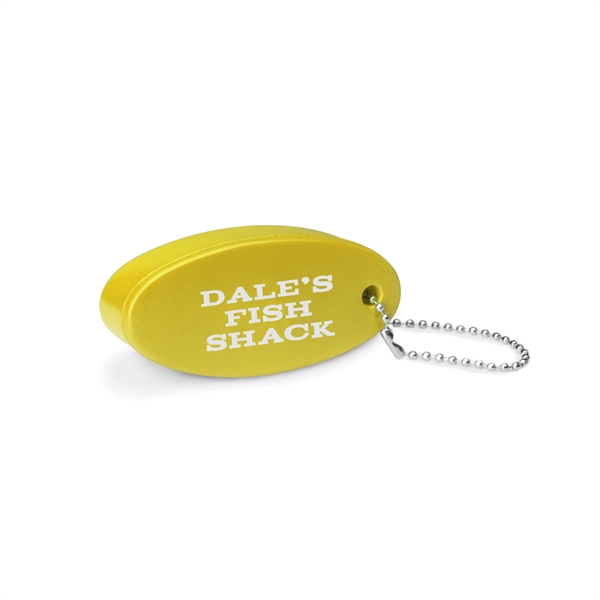 3.25" x 1.35" x .75" squeezable polyurethane floating keychain with beaded... from ASI 62088 IDProductsource