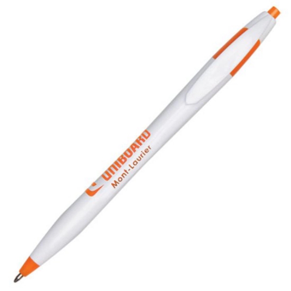 The Verda click-action plastic ballpoint pen is sleek and comfortably tapers... from ASI 84592 St Regis Group