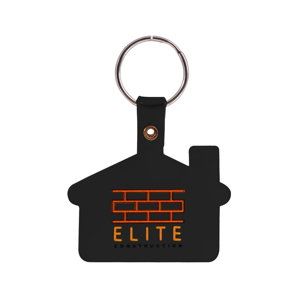 2.15" x 1.5" house-shaped soft plastic house-shaped key tag with split... from ASI 62088 IDProductsource