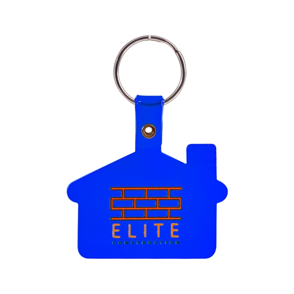 2.15" x 1.5" house-shaped soft plastic house-shaped key tag with split... from ASI 62088 IDProductsource
