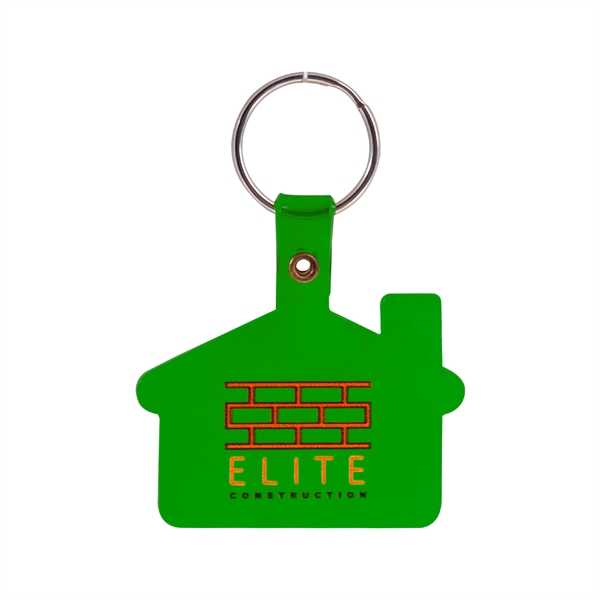 2.15" x 1.5" house-shaped soft plastic house-shaped key tag with split... from ASI 62088 IDProductsource