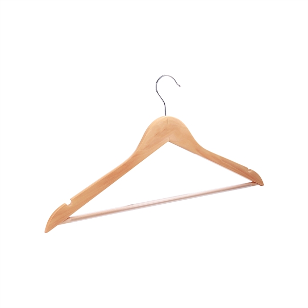 17 1/2" x 3/8" x 9" solid maple wood clothes hanger... from ASI 74601 Calico