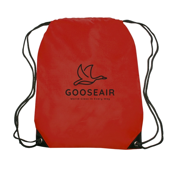 14" x 18" 210 Denier polyester drawstring backpack with polyurethane leather... from ASI 62088 IDProductsource