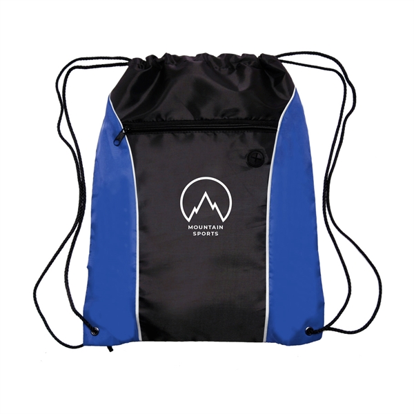 13.5" x 17" 210 Denier polyester drawstring backpack with reinforced eyelets... from ASI 62088 IDProductsource