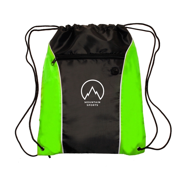 13.5" x 17" 210 Denier polyester drawstring backpack with reinforced eyelets... from ASI 62088 IDProductsource