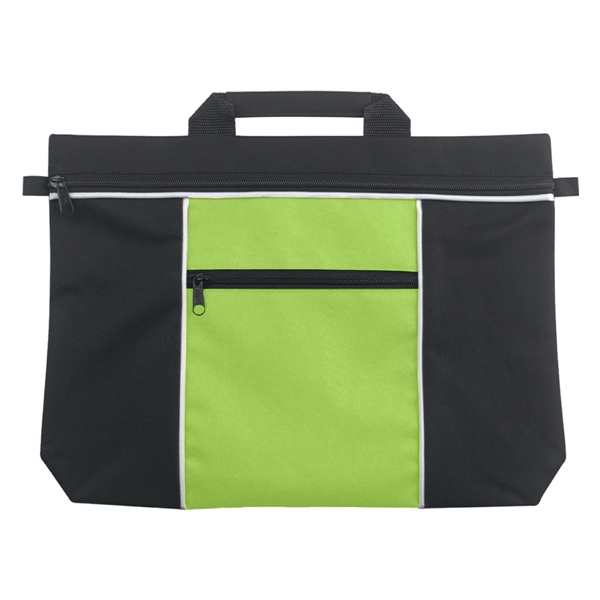 Polyester document bag with carrying handle and front zippered pocket.... from ASI 61125 Hit Promotional Products / Hit®