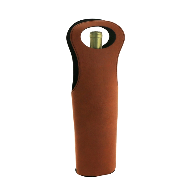 Single wine bottle leatherette tote.... from ASI 55450 Franmara Inc