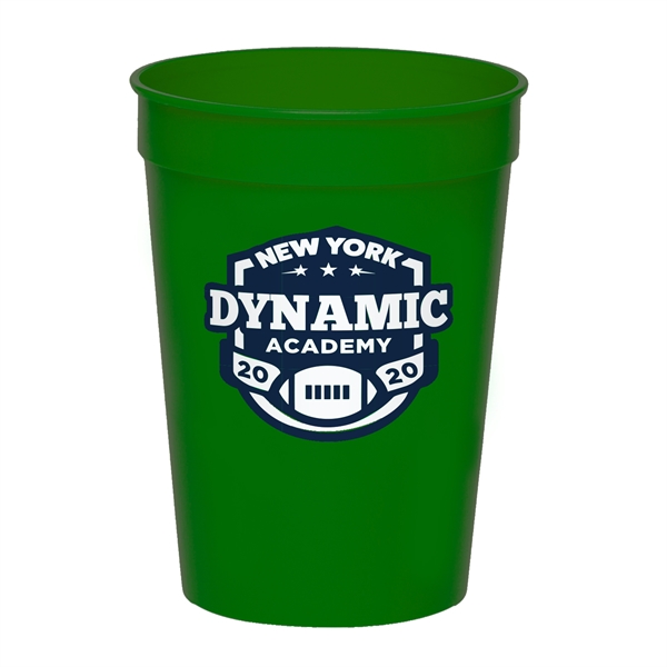 4.25" x 2.25" 12-ounce plastic stadium cup. Recyclable, BPA free and... from ASI 62088 IDProductsource