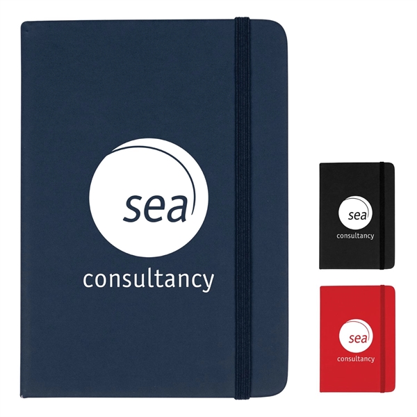 80-page journal with lined sheets, a matching elastic band and bookmark... from ASI 57653 Gold Bond