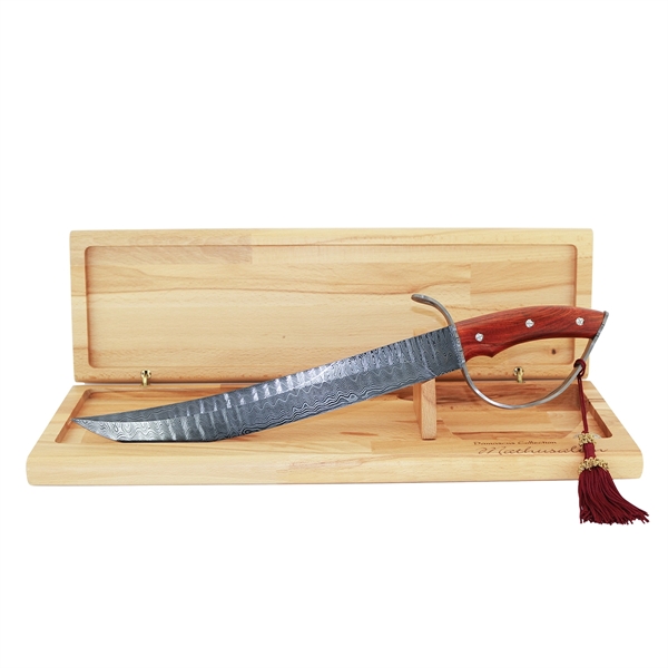 Champagne saber with wood handle and blade made of high carbon... from ASI 55450 Franmara Inc