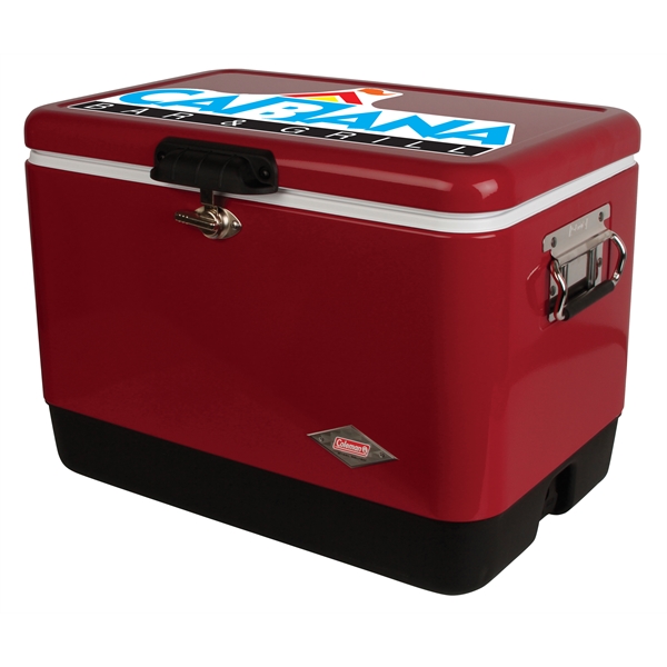 26" x 18" x 17" cooler with rubber-gripped handles, durable base,... from ASI 45647 Coleman Co Inc / Coleman® Jarden Custom