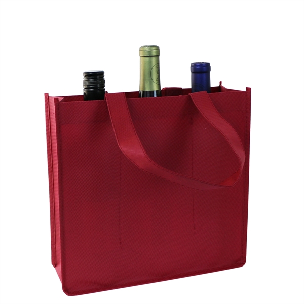 Three bottle wine tote that holds .75 or 1.5 liter bottles.... from ASI 55450 Franmara Inc