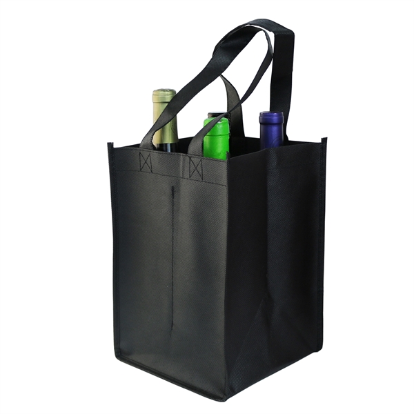 Four bottle wine tote that holds .75 or 1.5 liter bottles.... from ASI 55450 Franmara Inc
