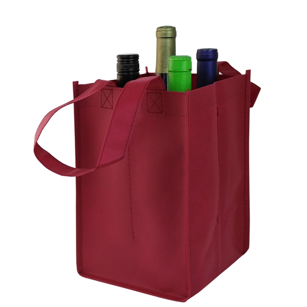 Four bottle wine tote that holds .75 or 1.5 liter bottles.... from ASI 55450 Franmara Inc