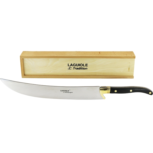 16 3/8" champagne saber in a two-piece slide-top wooden box... from ASI 55450 Franmara Inc