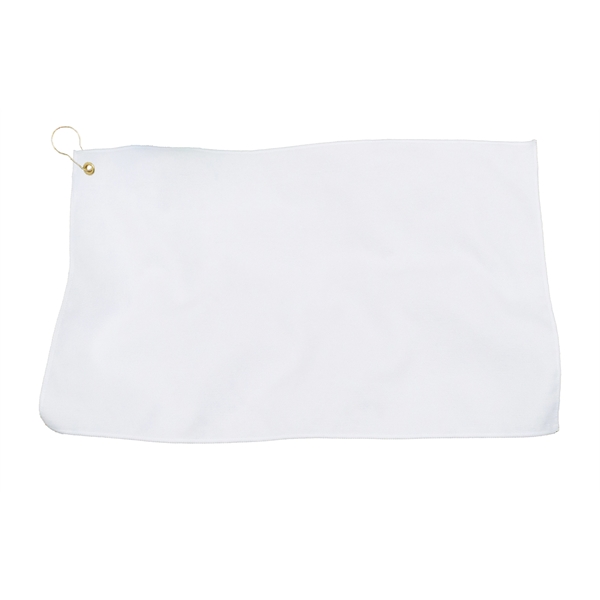 16" x 25" white golf towel. Made of 100% microfiber and... from ASI 79750 Pro Towels