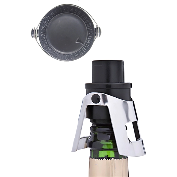 Customizable 3" x 1 3/8" ABS plastic pump-activated champagne resealer.... from ASI 55450 Franmara Inc