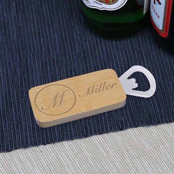 Maple wood magnetic bottle opener... from ASI 73010 Natico Originals Inc