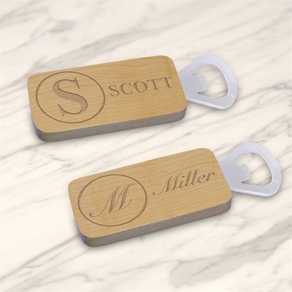 Maple wood magnetic bottle opener... from ASI 73010 Natico Originals Inc