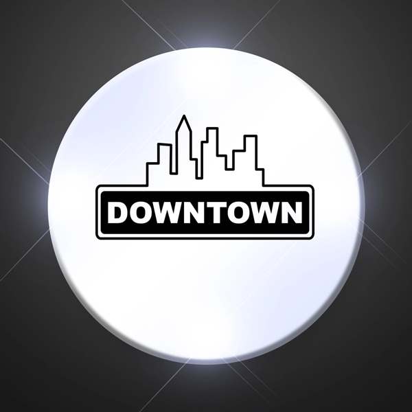 In-stock round shape flashing lights pin with logo.... from ASI 34194 ALightPromos / Alight Promotional Products