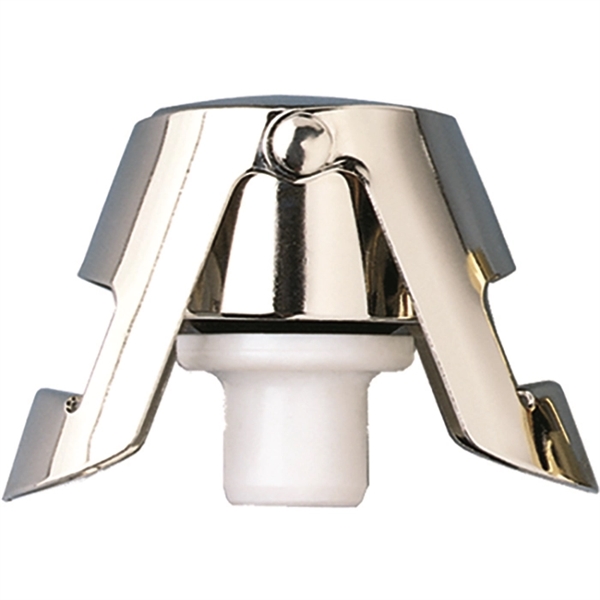 2 1/4" x 1 1/4" nickel champagne stopper maintains effervescence for... from ASI 55450 Franmara Inc
