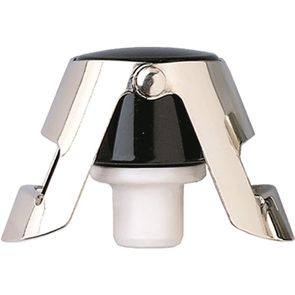 Champagne bottle stopper. 2 1/4" x 1 1/4" nickel plating with... from ASI 55450 Franmara Inc
