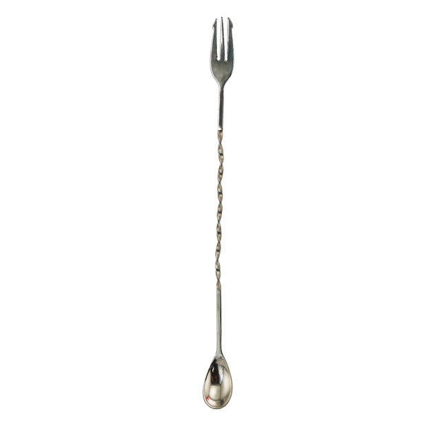 Bar spoon with trident fork, stainless steel. Blank.... from ASI 55450 Franmara Inc