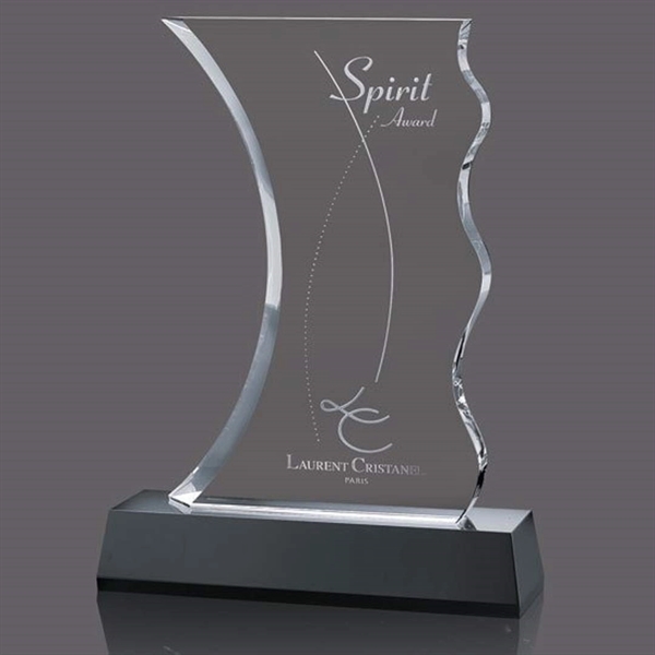 Stunning optical crystal award with matching black or blue optical base.... from ASI 84592 St Regis Group / St Regis