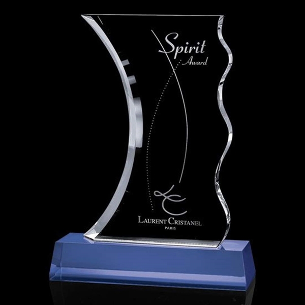 Stunning optical crystal award with matching black or blue optical base.... from ASI 84592 St Regis Group / St Regis