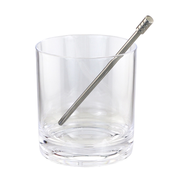 Stainless steel bar stirrer with ribbed tube handle. Blank.... from ASI 55450 Franmara Inc