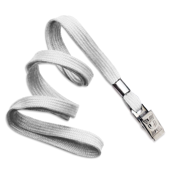 Available Same Day! These blank flat braided polyester lanyards come with... from ASI 79898 Promovision