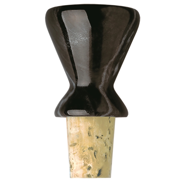 2 3/4" x 1 5/8" black marble bottle stopper with tapered... from ASI 55450 Franmara Inc