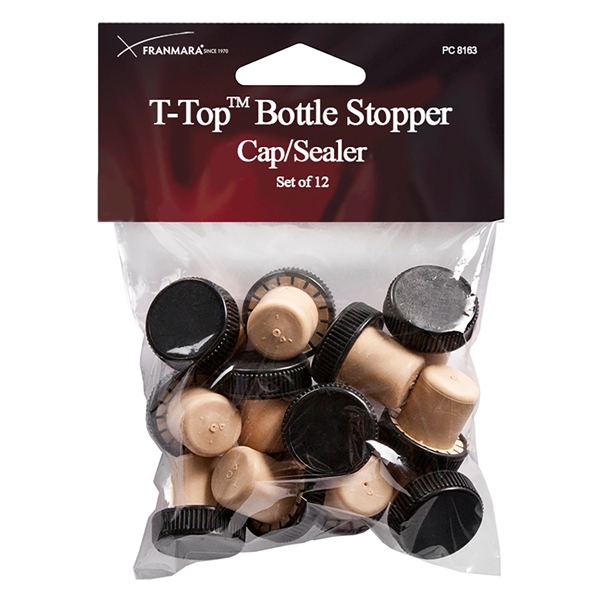 Set of 12 synthetic 1 1/15" x 1 1/8" T-Top™ bottle... from ASI 55450 Franmara Inc