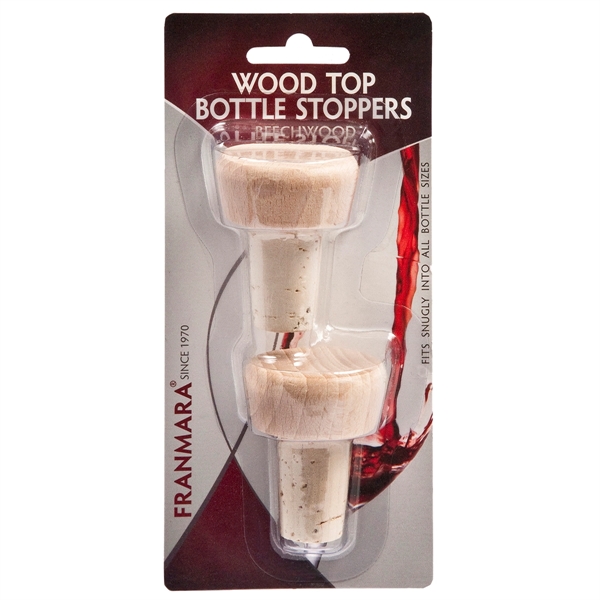 Set of two 2" Beechwood-top corks. Polished and tapered. Two on... from ASI 55450 Franmara Inc
