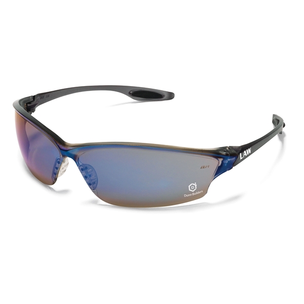 Fashionable safety glasses feature a wrap-around lens design with greater orbital... from ASI 79898 Promovision / PROMOVISION