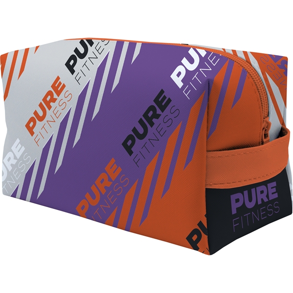 Full-color, full-bleed vegan leather dopp kit with side handle, black lining,... from ASI 45657 Pop! Promos