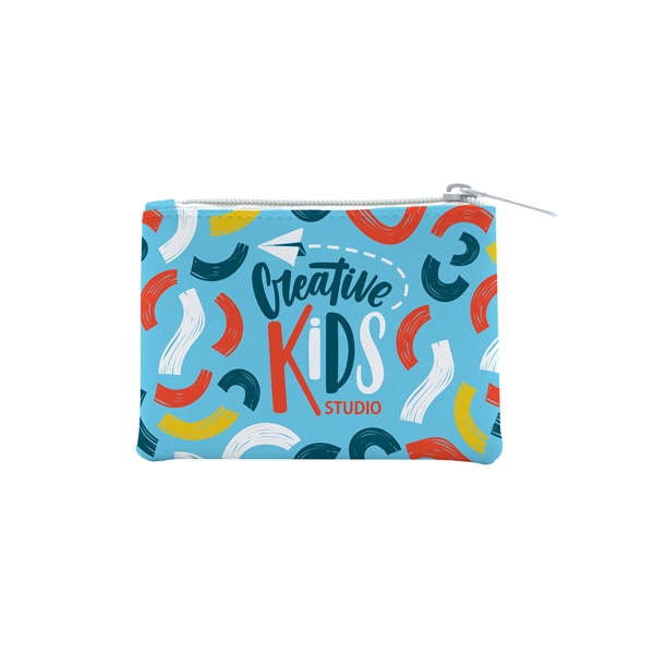 Full-color, full-bleed vegan leather coin purse with zipper... from ASI 45657 Pop! Promos