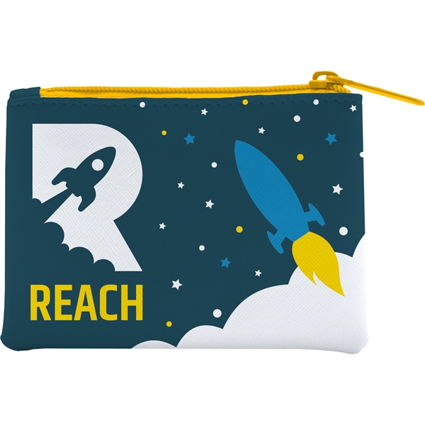 Full-color, full-bleed vegan leather coin purse with zipper... from ASI 45657 Pop! Promos