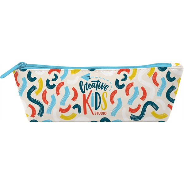 Full-color, full-bleed vegan leather pencil pouch with zipper... from ASI 45657 Pop! Promos