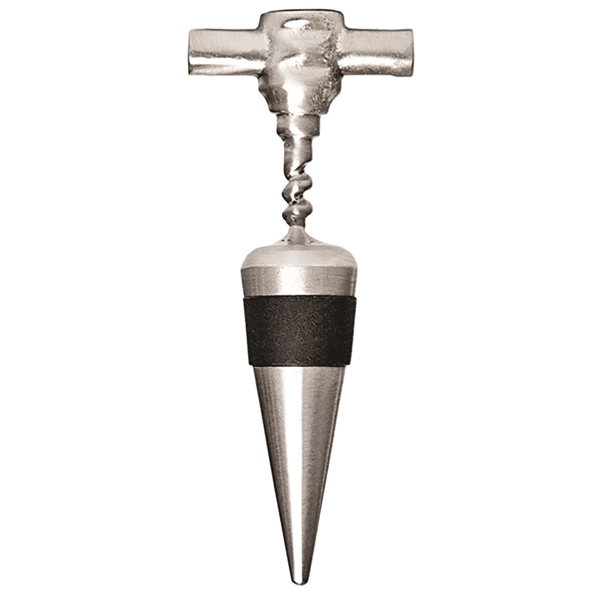 Customizable 3 7/8" solid stainless steel bottle stopper with rubber sealing... from ASI 55450 Franmara Inc