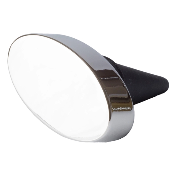 Customizable 4 7/8" x 2" silver plated oval-shaped bottle stopper with... from ASI 55450 Franmara Inc