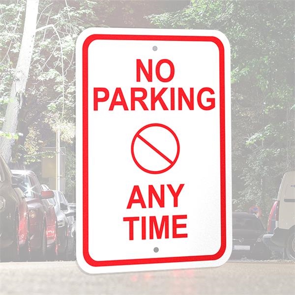 Aluminum no parking sign.... from ASI 54322 FireSprint Printing