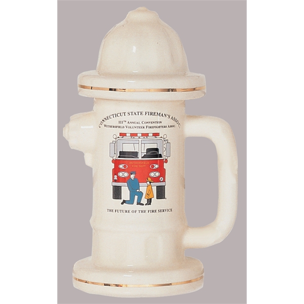 Fire hydrant shaped 22 oz. stein, measures 9 7/8" with lid,... from ASI 42440 W C Bunting Co / Buntingware™